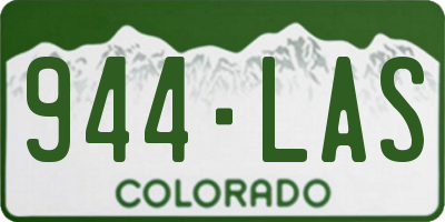 CO license plate 944LAS