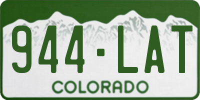 CO license plate 944LAT