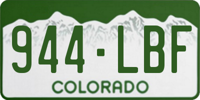 CO license plate 944LBF