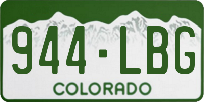 CO license plate 944LBG