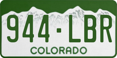 CO license plate 944LBR