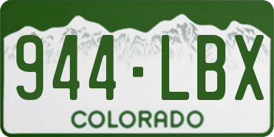 CO license plate 944LBX