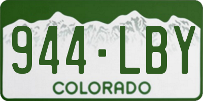 CO license plate 944LBY