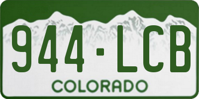 CO license plate 944LCB