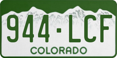 CO license plate 944LCF