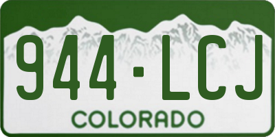 CO license plate 944LCJ