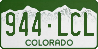 CO license plate 944LCL