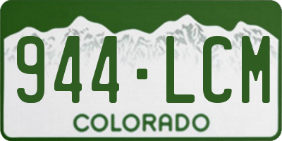 CO license plate 944LCM