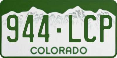 CO license plate 944LCP