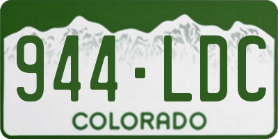 CO license plate 944LDC