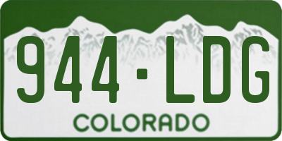 CO license plate 944LDG