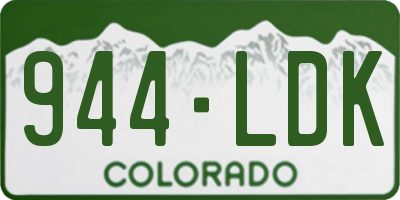 CO license plate 944LDK