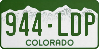 CO license plate 944LDP