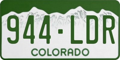 CO license plate 944LDR