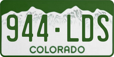 CO license plate 944LDS