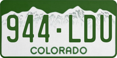 CO license plate 944LDU