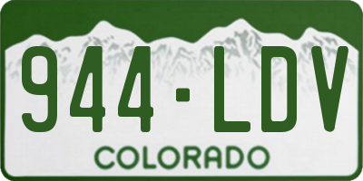 CO license plate 944LDV