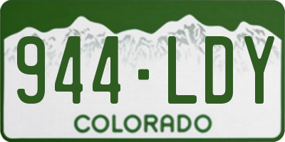 CO license plate 944LDY