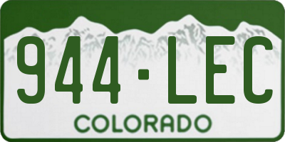 CO license plate 944LEC