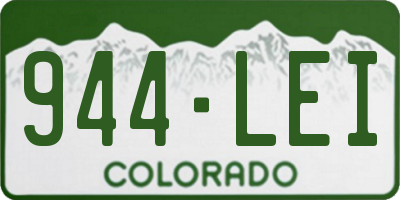 CO license plate 944LEI