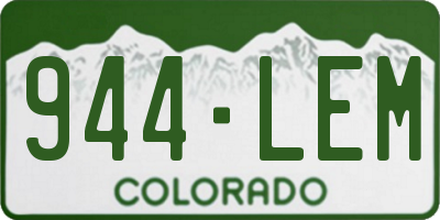CO license plate 944LEM