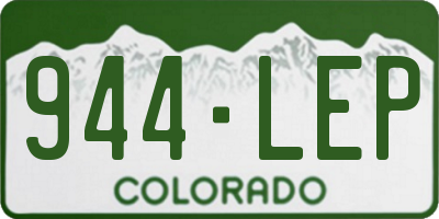 CO license plate 944LEP