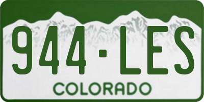 CO license plate 944LES