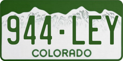 CO license plate 944LEY