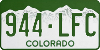 CO license plate 944LFC