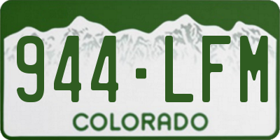 CO license plate 944LFM