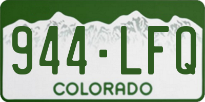 CO license plate 944LFQ
