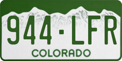CO license plate 944LFR