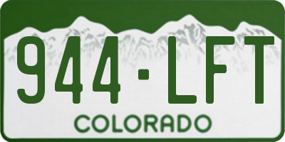 CO license plate 944LFT