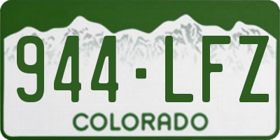 CO license plate 944LFZ