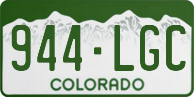 CO license plate 944LGC