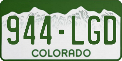 CO license plate 944LGD
