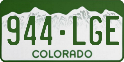 CO license plate 944LGE