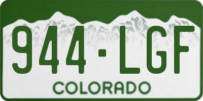 CO license plate 944LGF