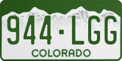CO license plate 944LGG