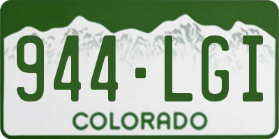 CO license plate 944LGI