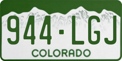 CO license plate 944LGJ