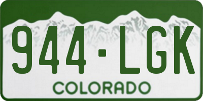 CO license plate 944LGK