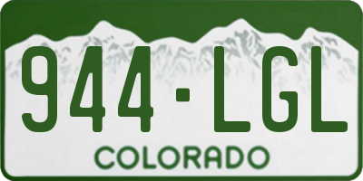 CO license plate 944LGL
