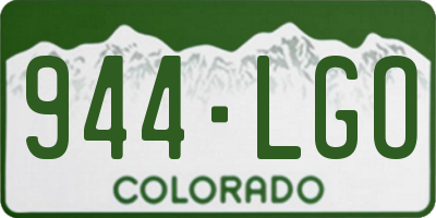 CO license plate 944LGO