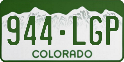 CO license plate 944LGP
