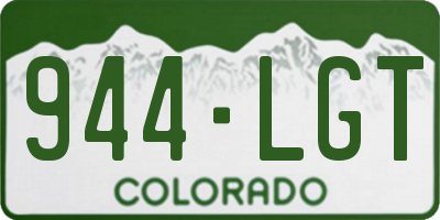 CO license plate 944LGT