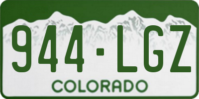 CO license plate 944LGZ