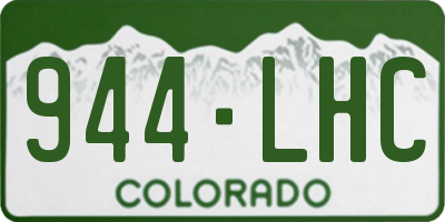 CO license plate 944LHC