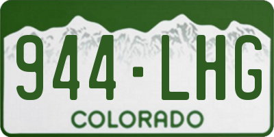 CO license plate 944LHG
