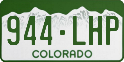 CO license plate 944LHP